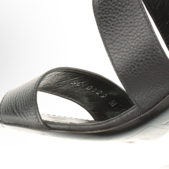 Authentic Louis Vuitton Calfskin Horizon Black Heel Sandals 36/ US6 - Picture 9 of 16